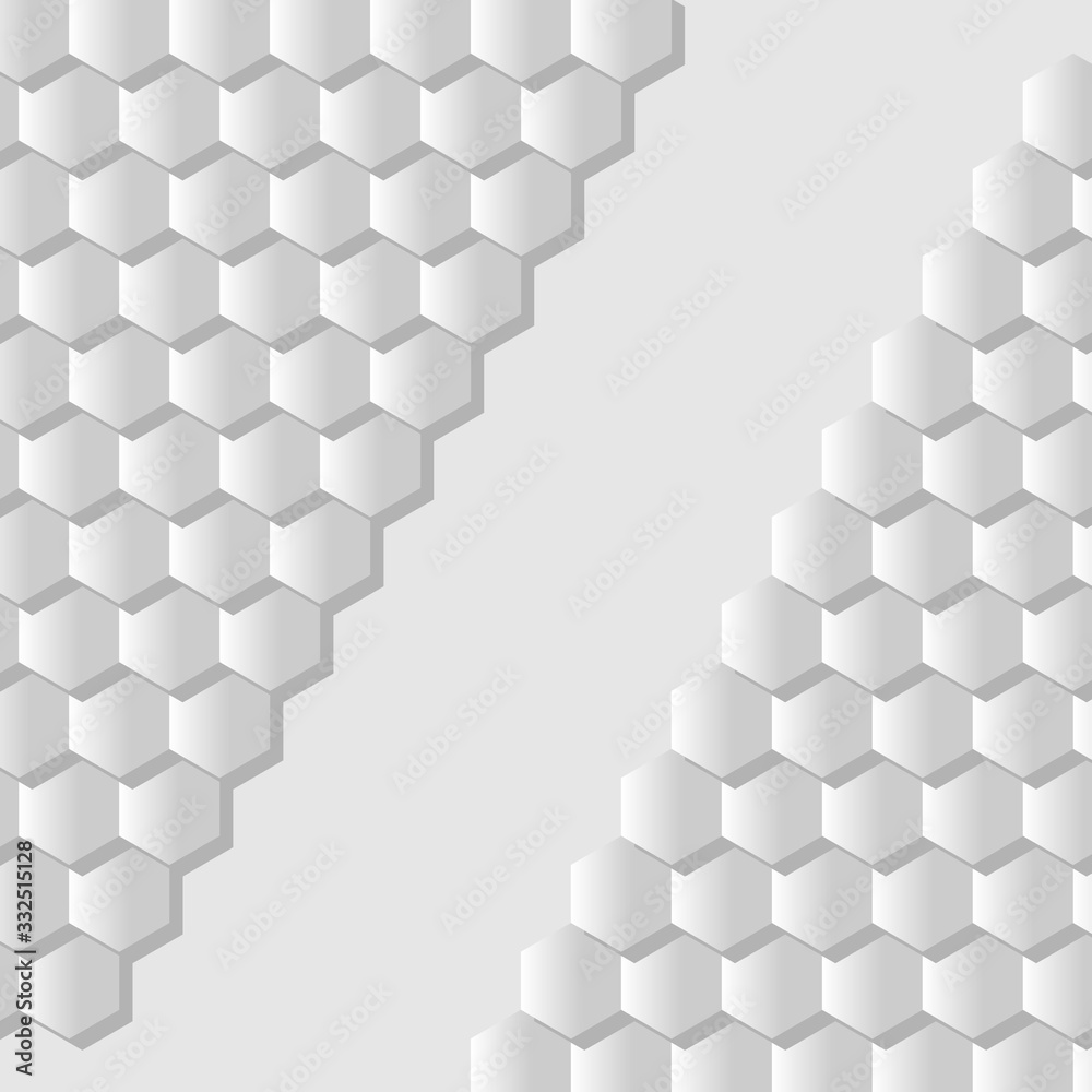 Abstract modern geometry grey background. Grey hexagons with shadow on grey background. Flat. Vector illustration. Eps10 Abstract modern geometry grey background. Grey hexagons with shadow on grey background. Flat. Vector illustration. Eps10