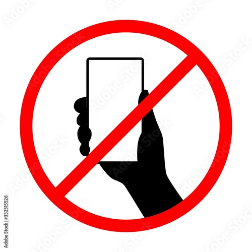 No Texting while driving sign vector illustration