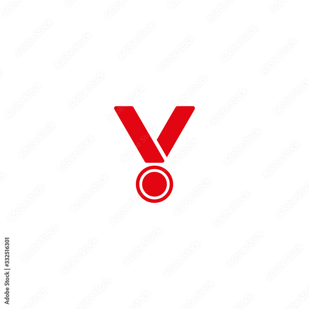 Medal flat icon vector Medal flat icon vector