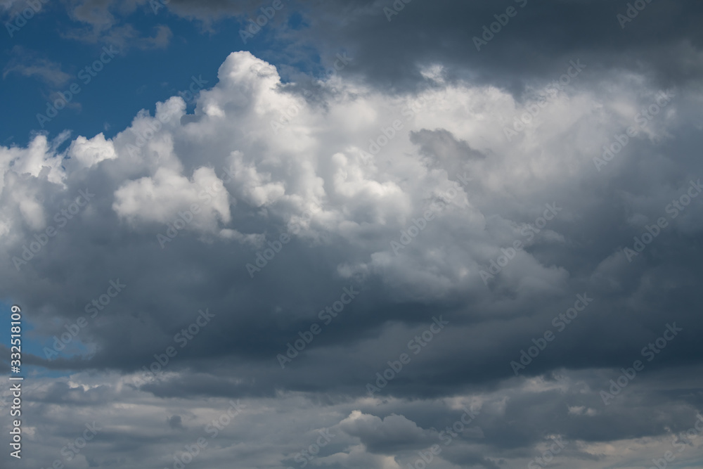 Nice blue clouds sky summer light nature evening background abstract