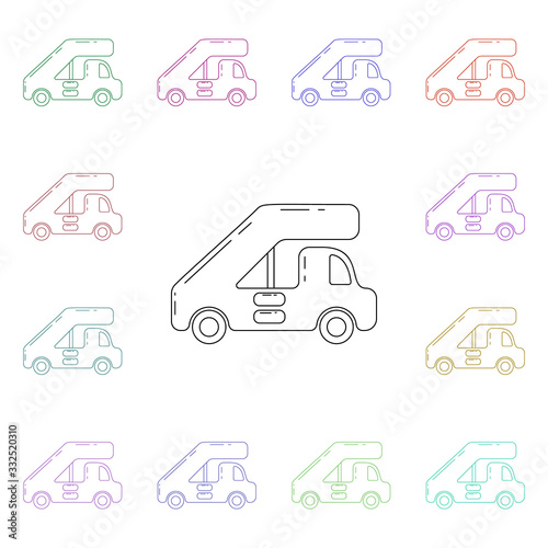 Mobile gangway multi color style icon. Simple thin line, outline vector of airport icons for ui and ux, website or mobile application
