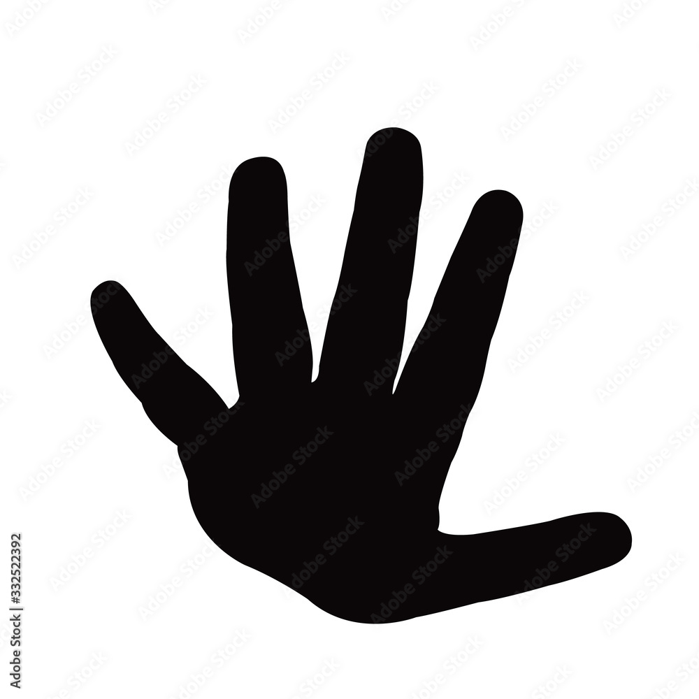 Obraz premium a hand silhouette vector