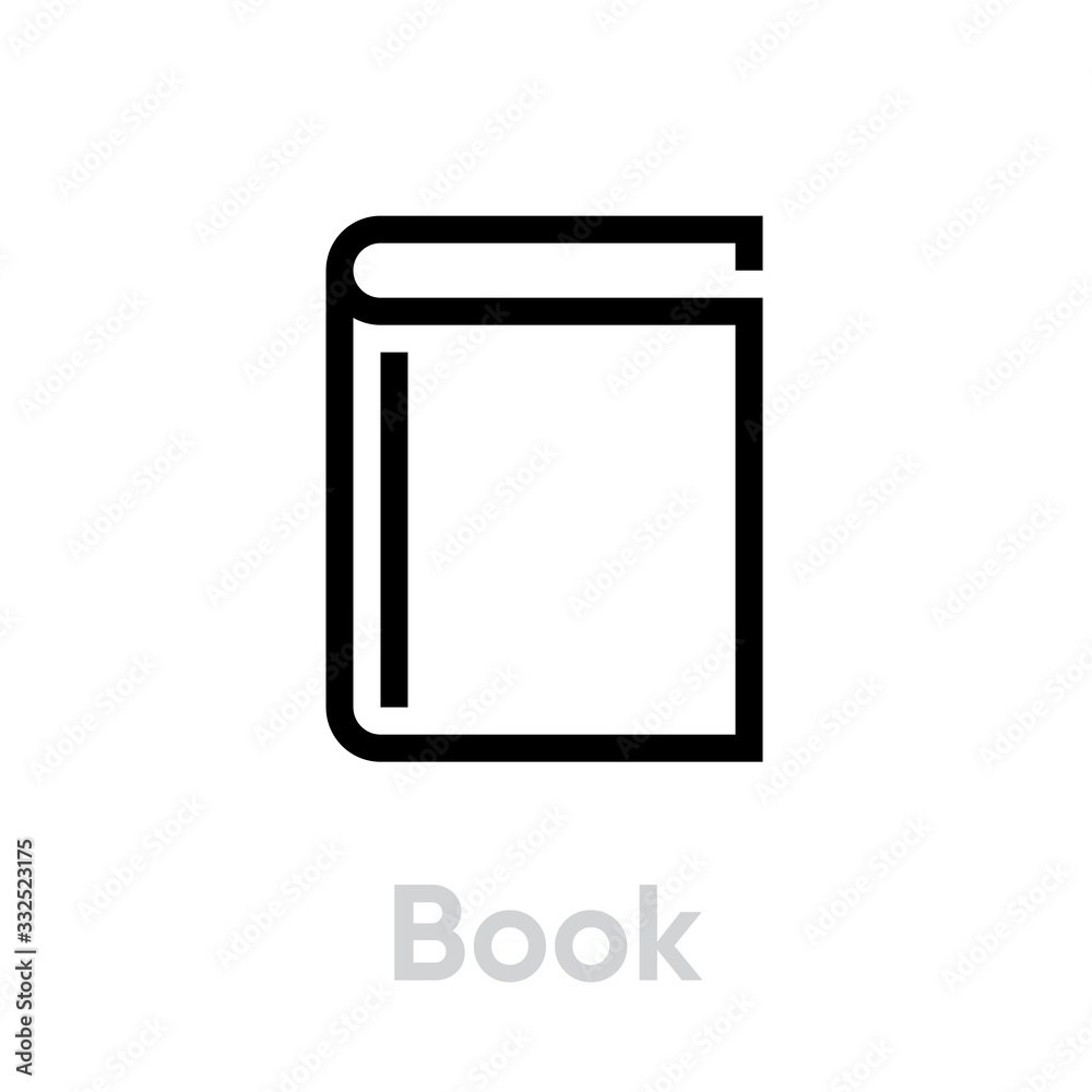 Book read icon. Editable line vector. Book read icon. Editable line vector.