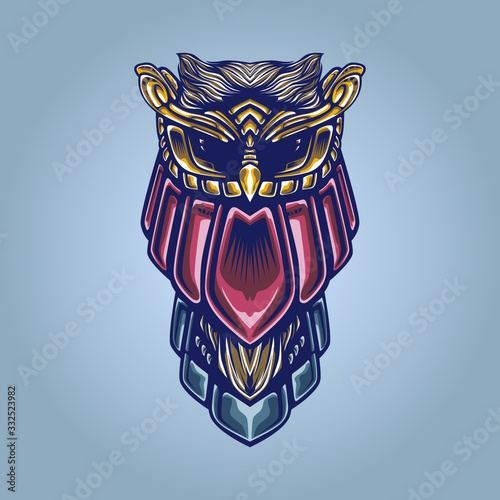red armored owl