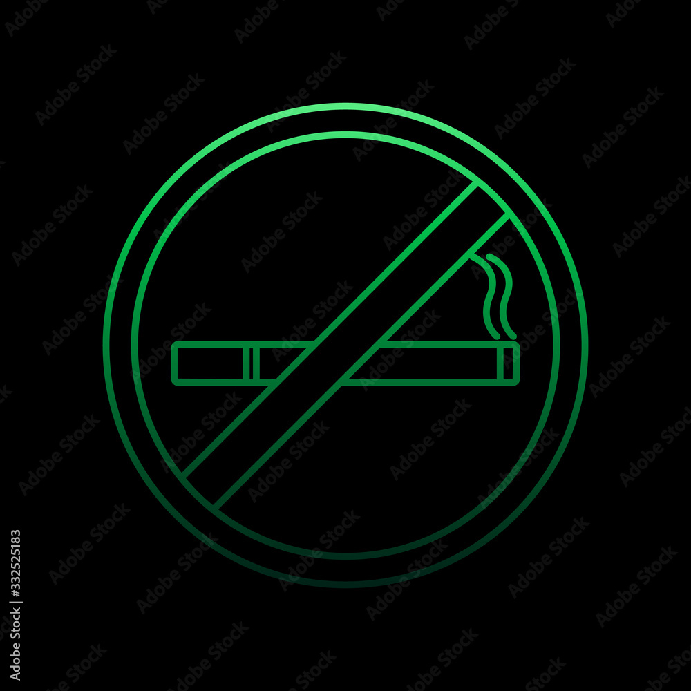 Smoking ban nolan icon. Simple thin line, outline vector of fireman icons for ui and ux, website or mobile application Smoking ban nolan icon. Simple thin line, outline vector of fireman icons for ui and ux, website or mobile application
