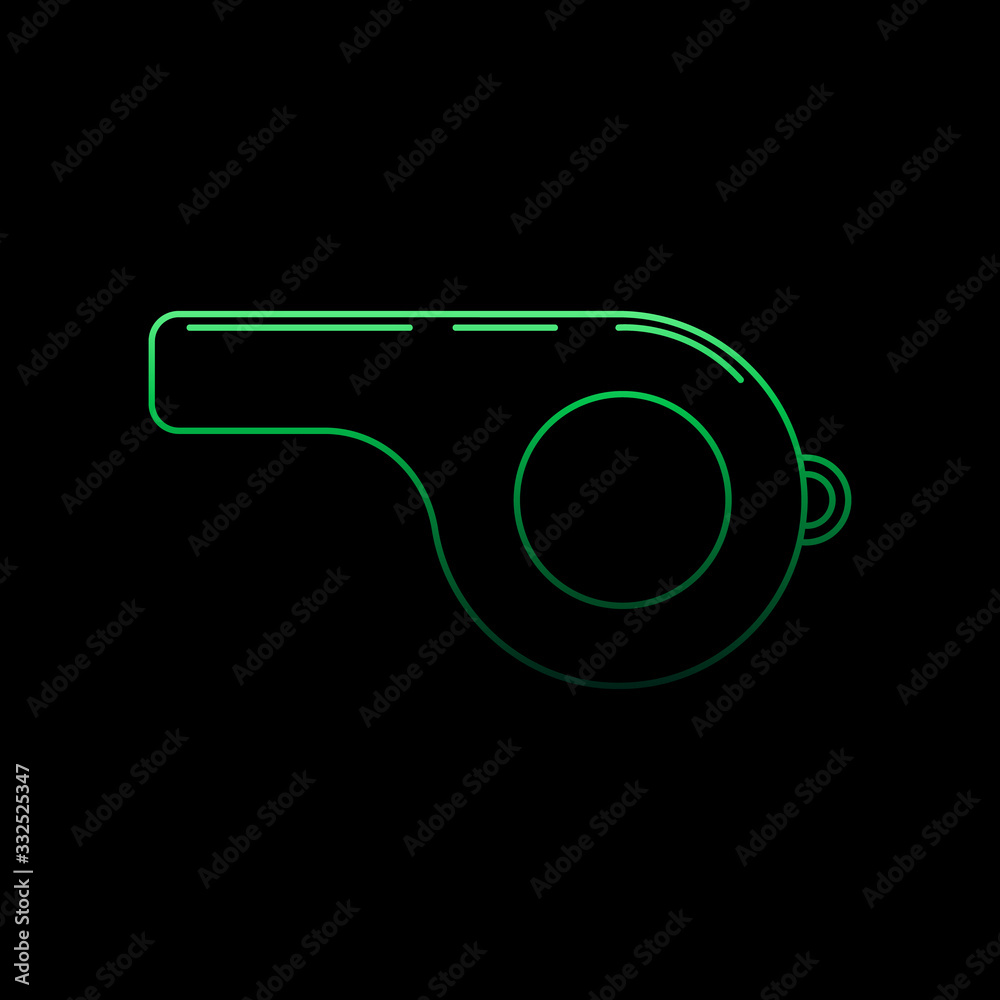 Whistle nolan icon. Simple thin line, outline vector of fireman icons for ui and ux, website or mobile application Whistle nolan icon. Simple thin line, outline vector of fireman icons for ui and ux, website or mobile application