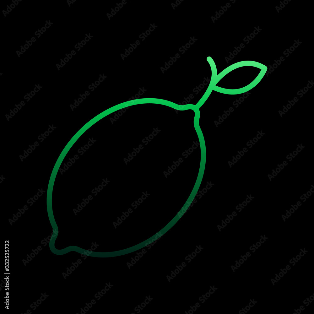 Obraz premium Lemon nolan icon. Simple thin line, outline vector of fruit icons for ui and ux, website or mobile application