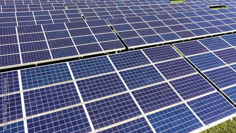 Nieuwegein, Utrecht - The Netherlands - March 23 2020: Solar panels field from the air Nieuwegein, Utrecht - The Netherlands - March 23 2020: Solar panels field from the air
