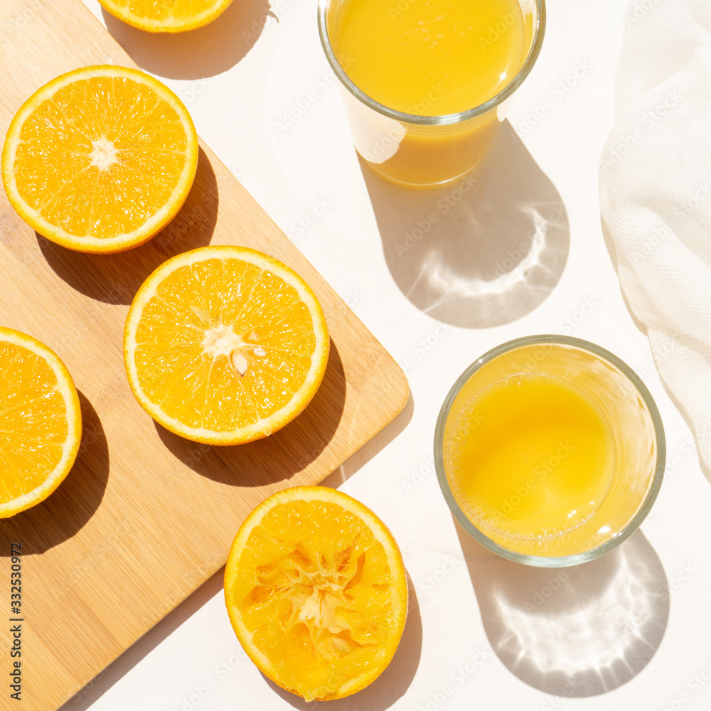 orange juice rich in vitamin c on white background orange juice rich in vitamin c on white background