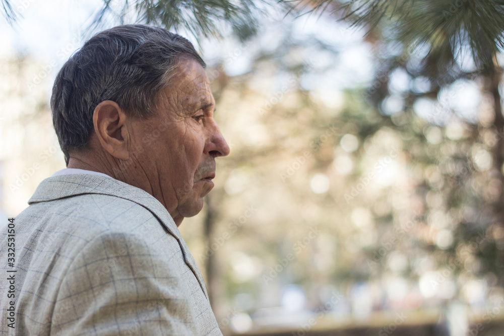 Portrait of senior man looking thoughtful Portrait of senior man looking thoughtful