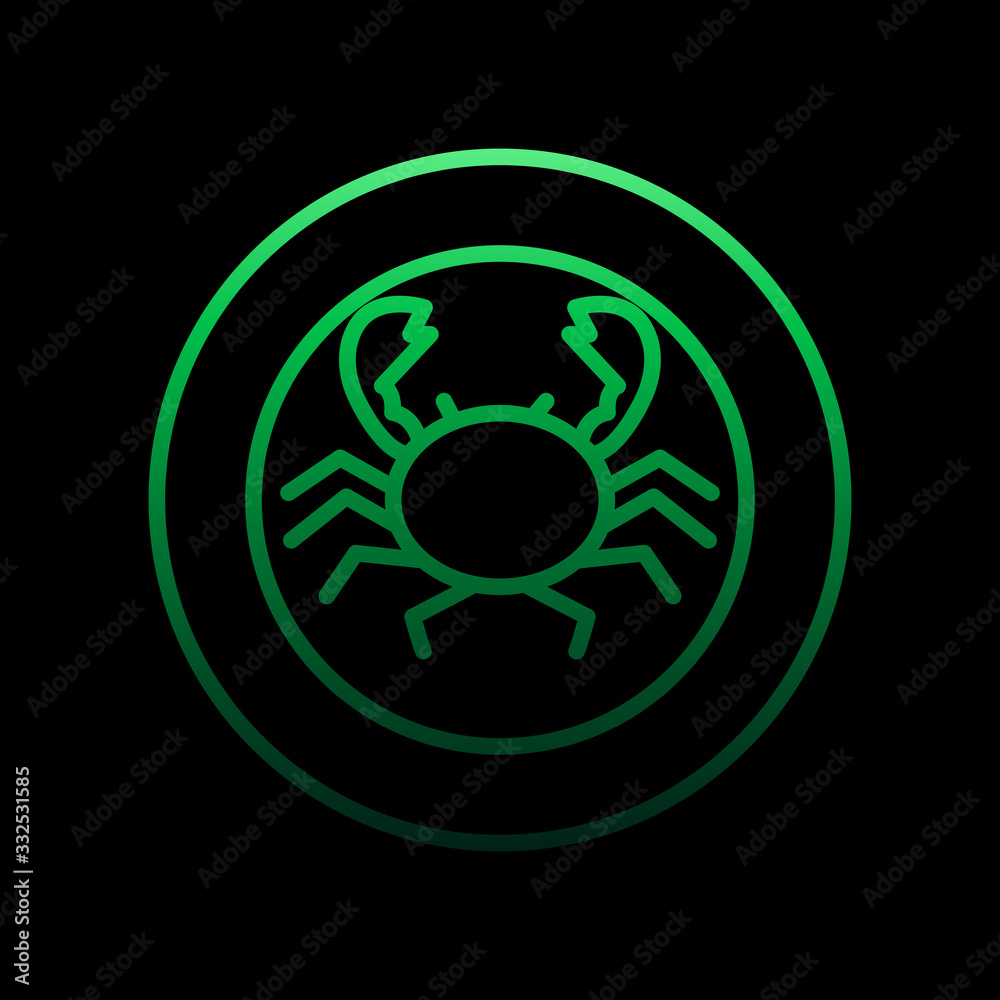 Crab in a plate outline nolan icon. Simple thin line, outline vector of restaurant icons for ui and ux, website or mobile application Crab in a plate outline nolan icon. Simple thin line, outline vector of restaurant icons for ui and ux, website or mobile application