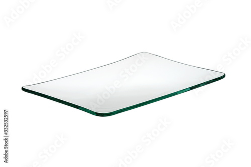 glass pieces on white background