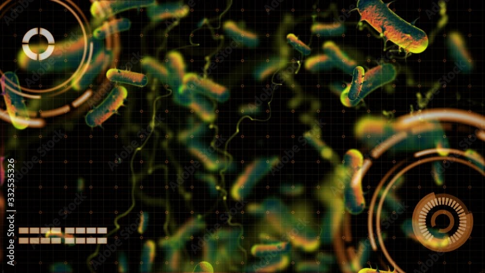 Virus Infector With Gui Virus outbreak disease spread infection analyze 3D animation infected ...