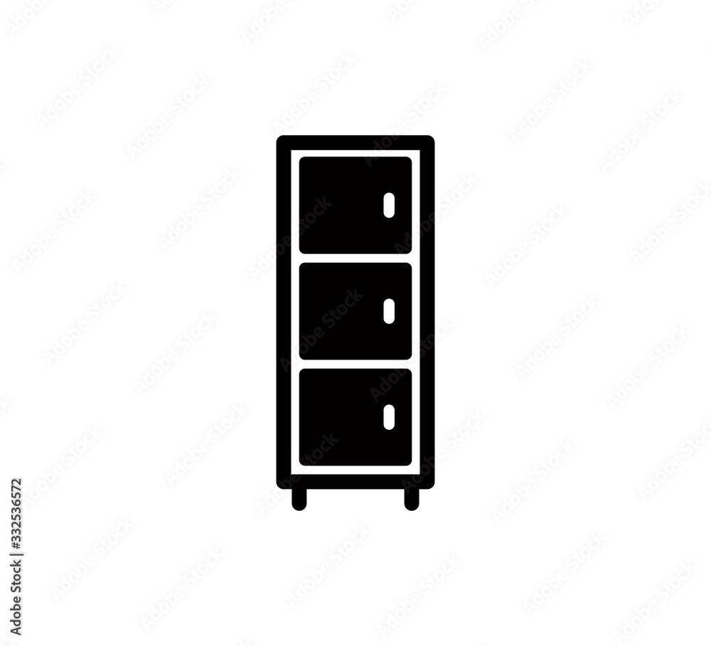 Cabinet icon vector logo design template Cabinet icon vector logo design template