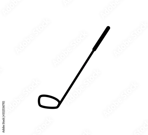 Stick golf icon vector logo template