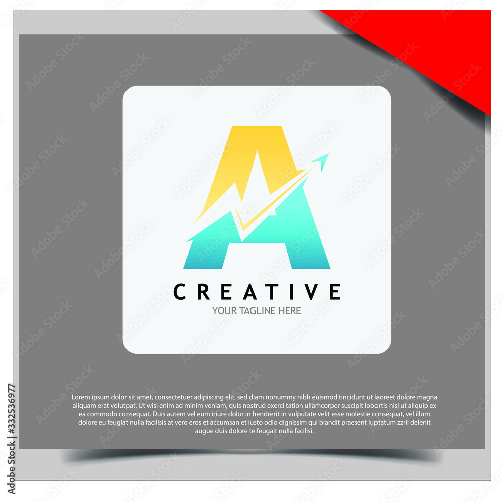 Fototapeta premium Abstract, modern letter decorative font with gradient and solid. Decorative monogram alphabet