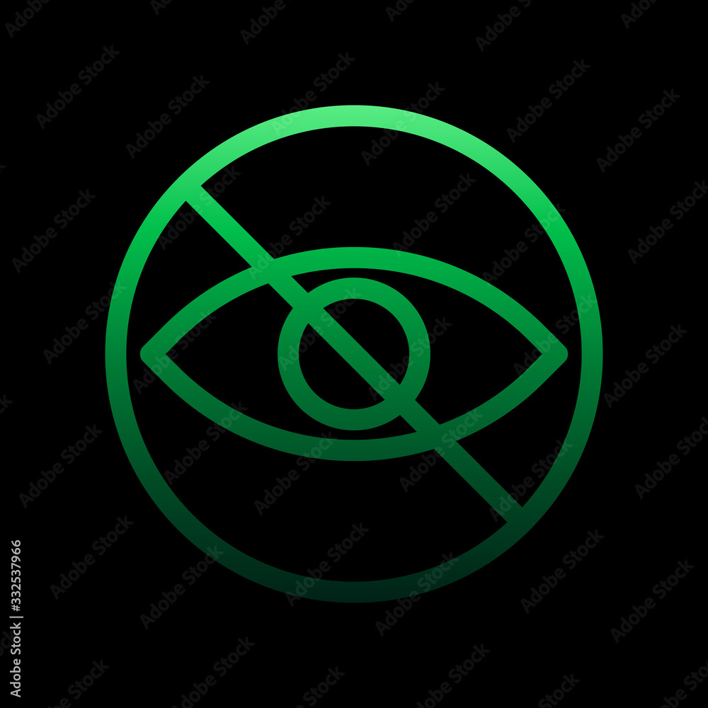 prohibition to watch nolan icon. Simple thin line, outline vector of Ban icons for ui and ux, website or mobile application prohibition to watch nolan icon. Simple thin line, outline vector of Ban icons for ui and ux, website or mobile application