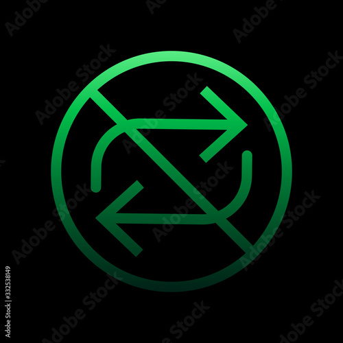 prohibit repeat nolan icon. Simple thin line, outline vector of Ban icons for ui and ux, website or mobile application