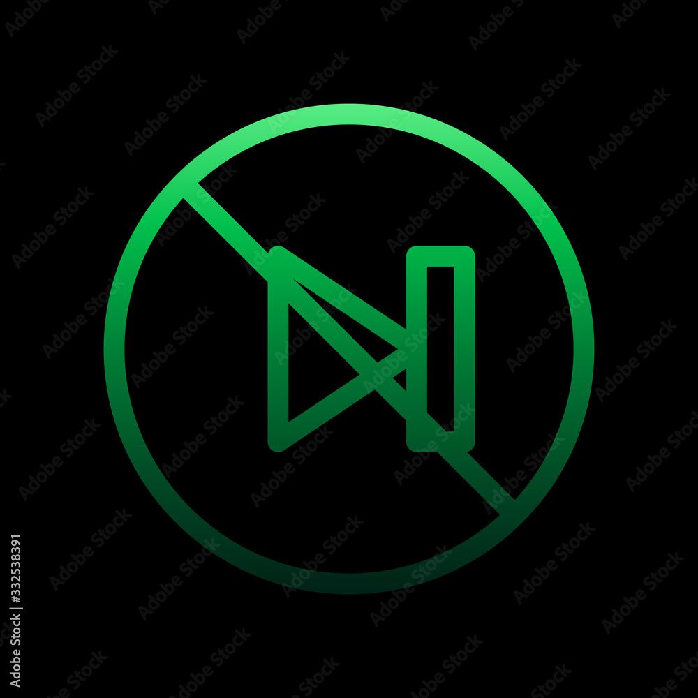 ban start nolan icon. Simple thin line, outline vector of Ban icons for ui and ux, website or mobile application ban start nolan icon. Simple thin line, outline vector of Ban icons for ui and ux, website or mobile application