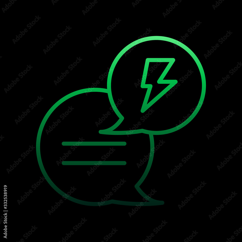 electricity, chat nolan icon. Simple thin line, outline vector of electricity icons for ui and ux, website or mobile application electricity, chat nolan icon. Simple thin line, outline vector of electricity icons for ui and ux, website or mobile application