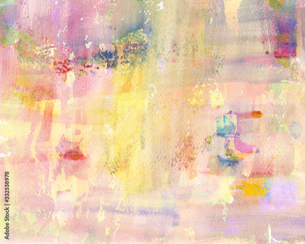 Abstract Pastel Colors Watercolor Painting
