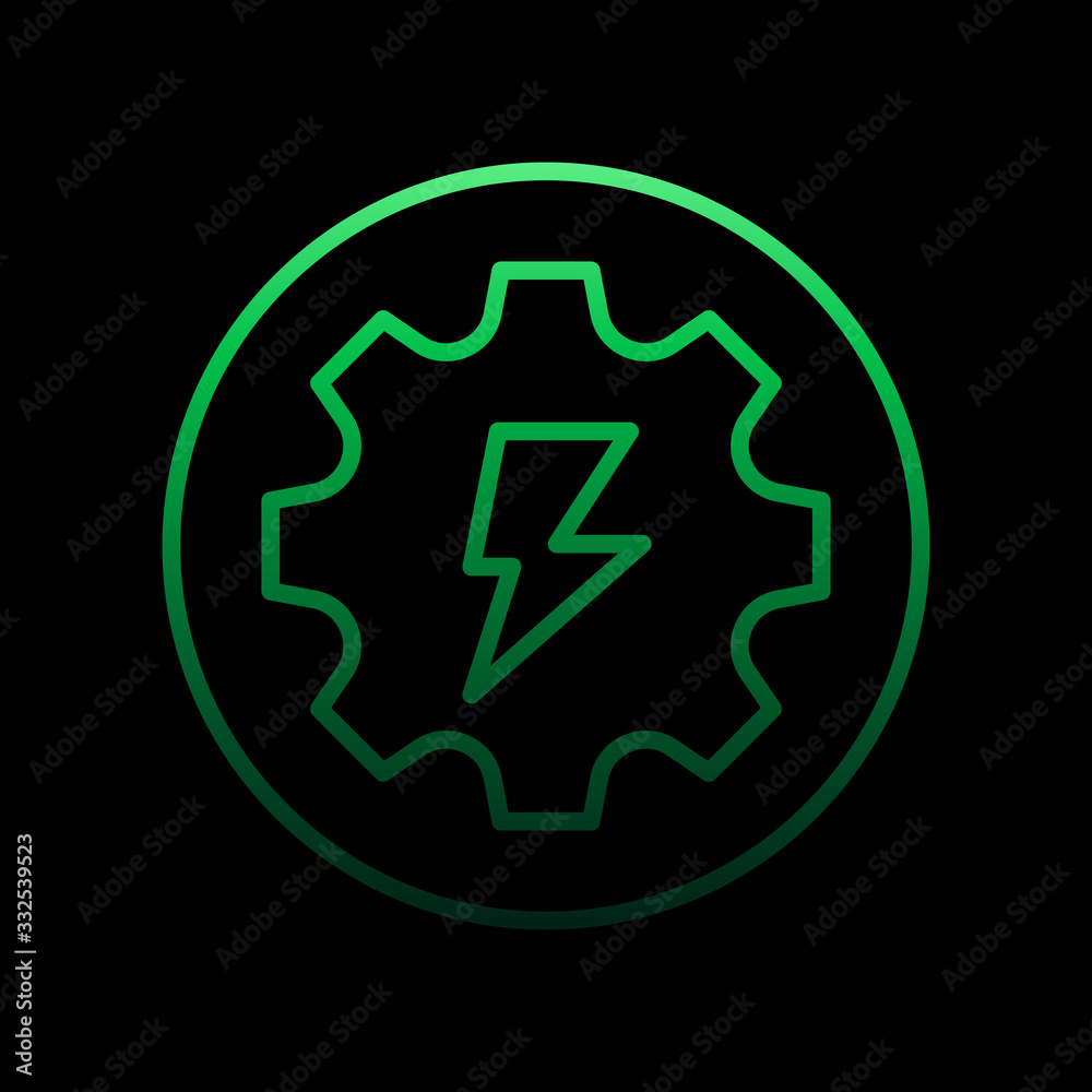 electricity, gear wheel nolan icon. Simple thin line, outline vector of electricity icons for ui and ux, website or mobile application electricity, gear wheel nolan icon. Simple thin line, outline vector of electricity icons for ui and ux, website or mobile application
