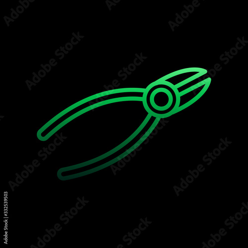 electricity, pliers nolan icon. Simple thin line, outline vector of electricity icons for ui and ux, website or mobile application