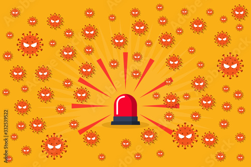 Red flasher - Corona virus
