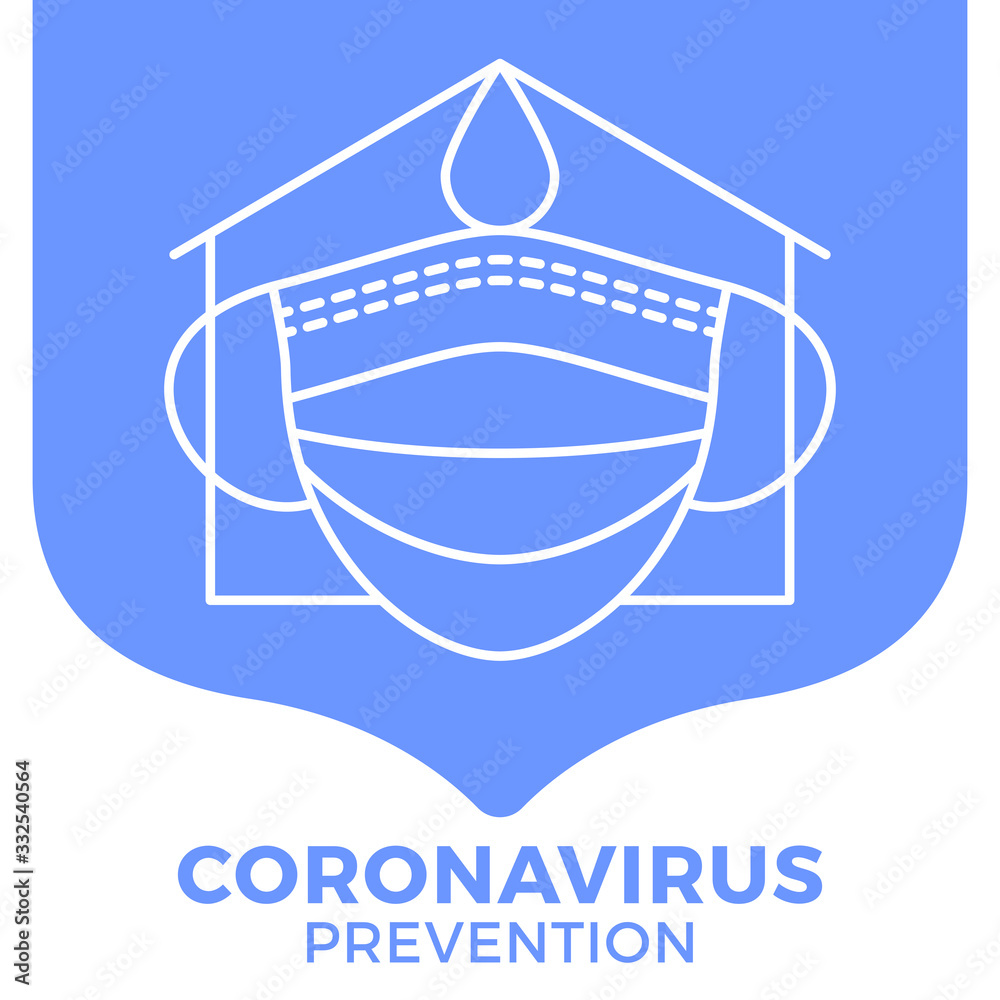 Prevention of COVID-19 all in one icon poster vector illustration. Coronavirus protection flyer with outline icon set. Stay at home, use face mask, use hand sanitizer Prevention of COVID-19 all in one icon poster vector illustration. Coronavirus protection flyer with outline icon set. Stay at home, use face mask, use hand sanitizer