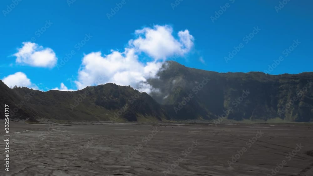 Landscape hill or mountain with a blue cloudy sky Landscape hill or mountain with a blue cloudy sky