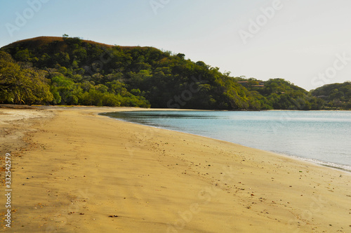 An empty long beach in Costa Rica