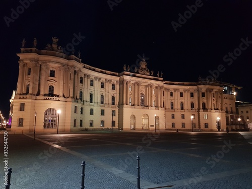 Humboldt University in Berlin at night