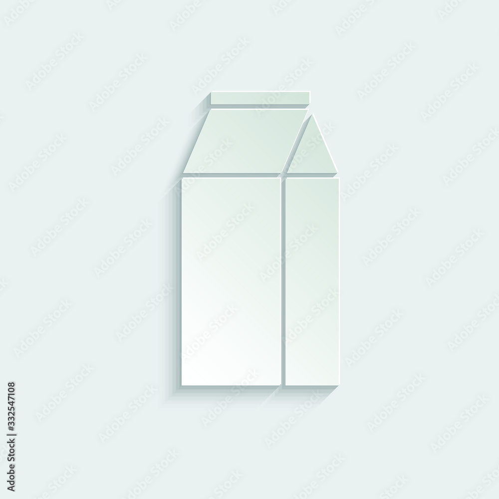 Paper milk pack icon. black vector milk pack sign Paper milk pack icon. black vector milk pack sign