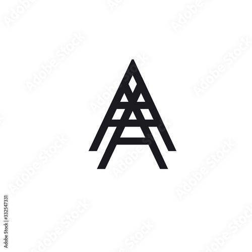 Abstract, modern letter decorative font with gradient and solid. Decorative monogram alphabet