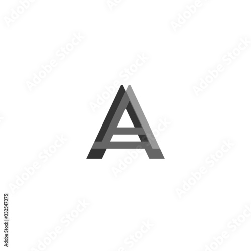 Abstract, modern letter decorative font with gradient and solid. Decorative monogram alphabet