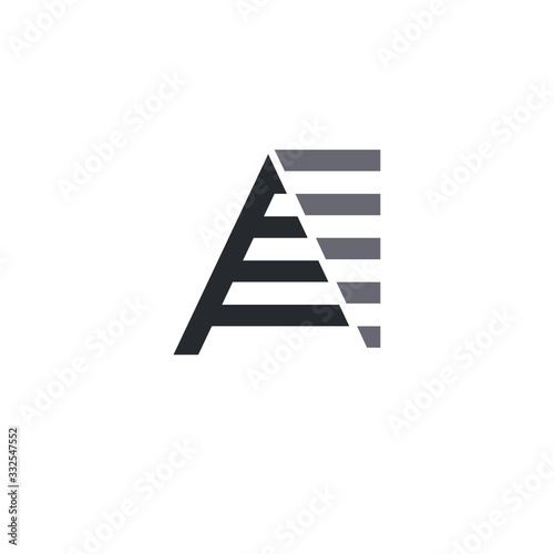 Abstract, modern letter decorative font with gradient and solid. Decorative monogram alphabet