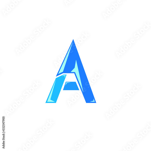 Abstract, modern letter decorative font with gradient and solid. Decorative monogram alphabet