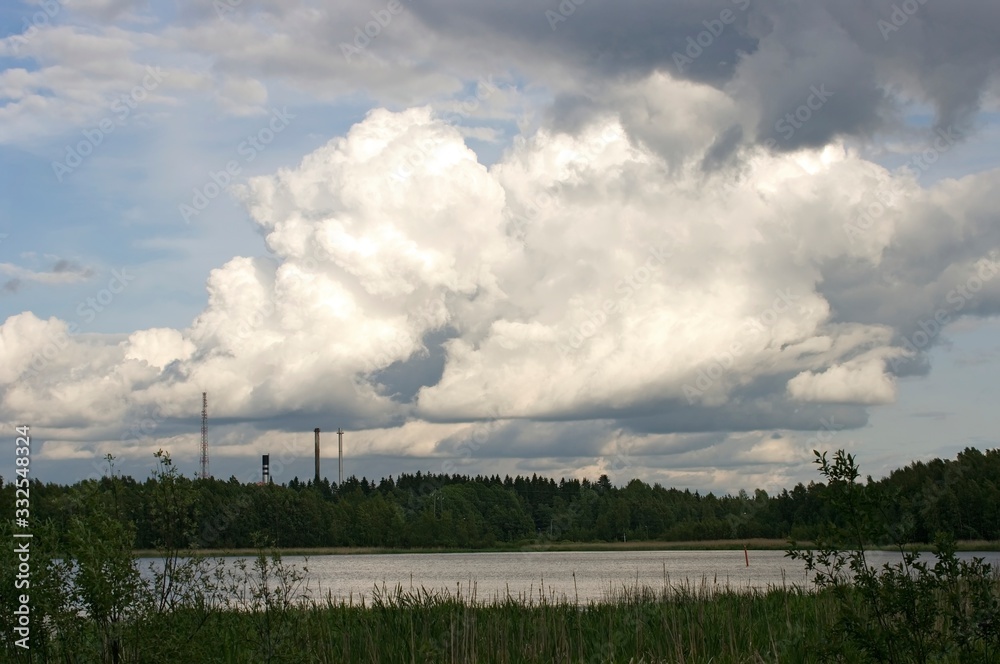 landscape with blue sky and clouds landscape with blue sky and clouds