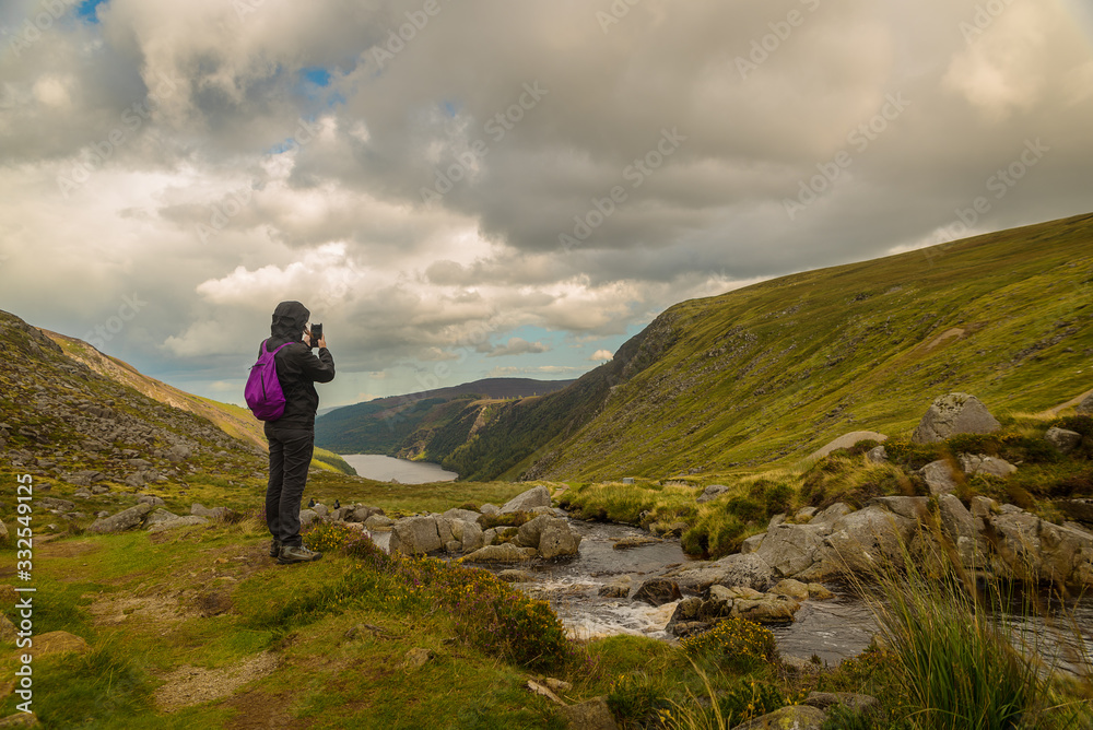 Landscape of Wicklow mountains in Ireland