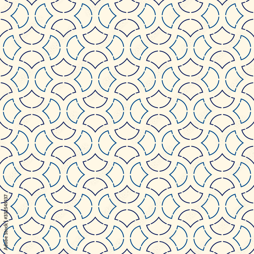 Ogee drop ornament. Maroccan scales mosaic tiles. Scallop motif. Oriental traditional pattern. Arabesque wallpaper