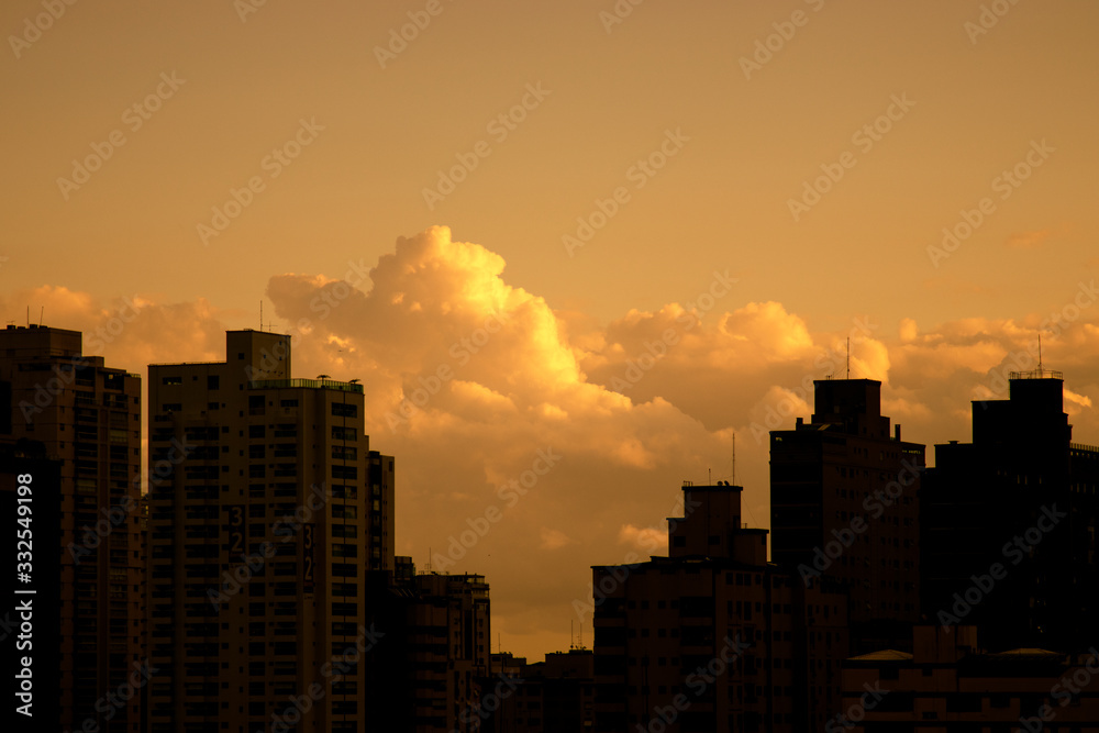sunset over the city sunset over the city