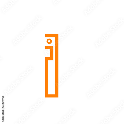 Abstract, modern letter decorative font with gradient and solid. Decorative monogram alphabet