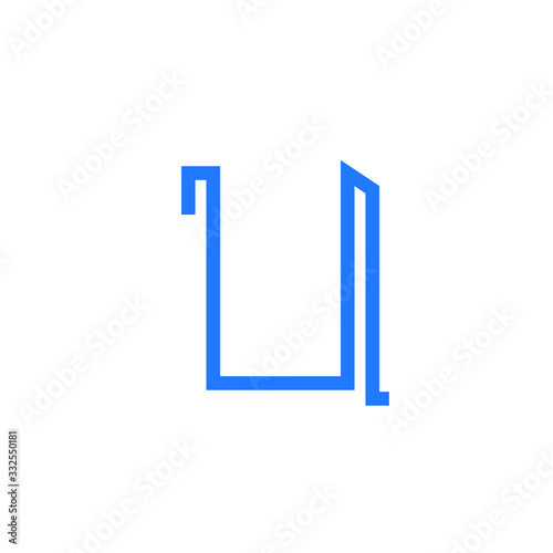 Abstract, modern letter decorative font with gradient and solid. Decorative monogram alphabet