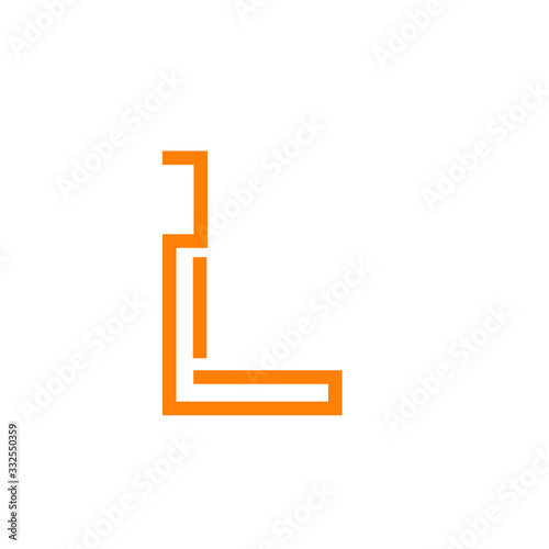 Abstract, modern letter decorative font with gradient and solid. Decorative monogram alphabet