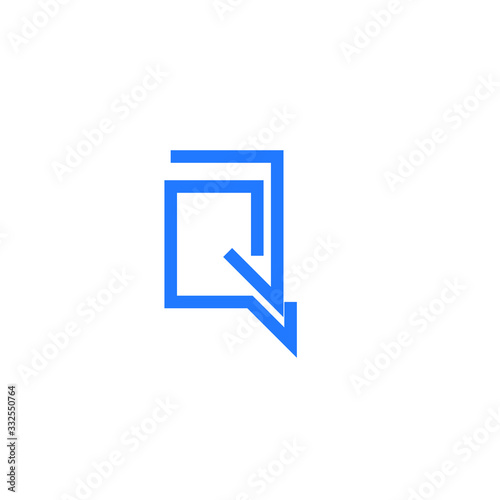 Abstract, modern letter decorative font with gradient and solid. Decorative monogram alphabet