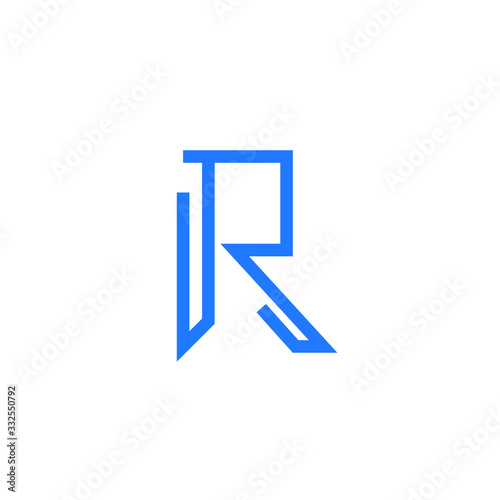 Abstract, modern letter decorative font with gradient and solid. Decorative monogram alphabet