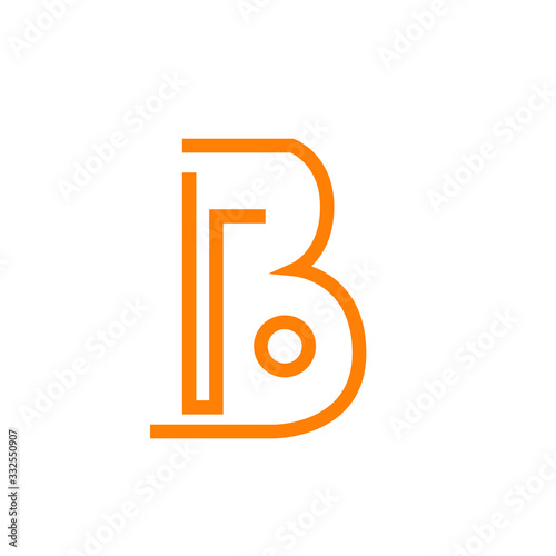 Abstract, modern letter decorative font with gradient and solid. Decorative monogram alphabet