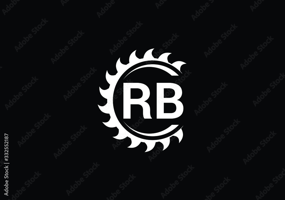 Fototapeta premium R B, RB Initial Letter Logo design vector template, Graphic Alphabet Symbol for Corporate Business Identity