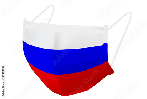 ロシア　マスク　 国旗　アイコン