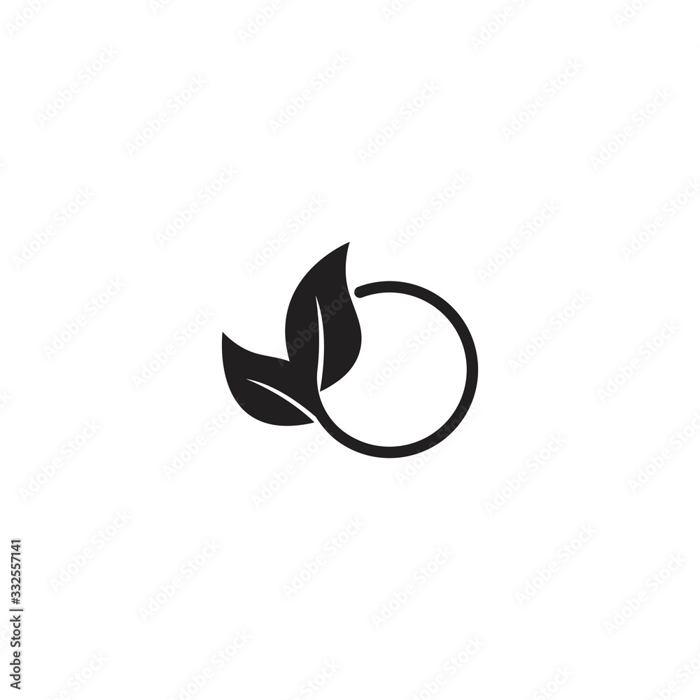 leaf icon logo vector